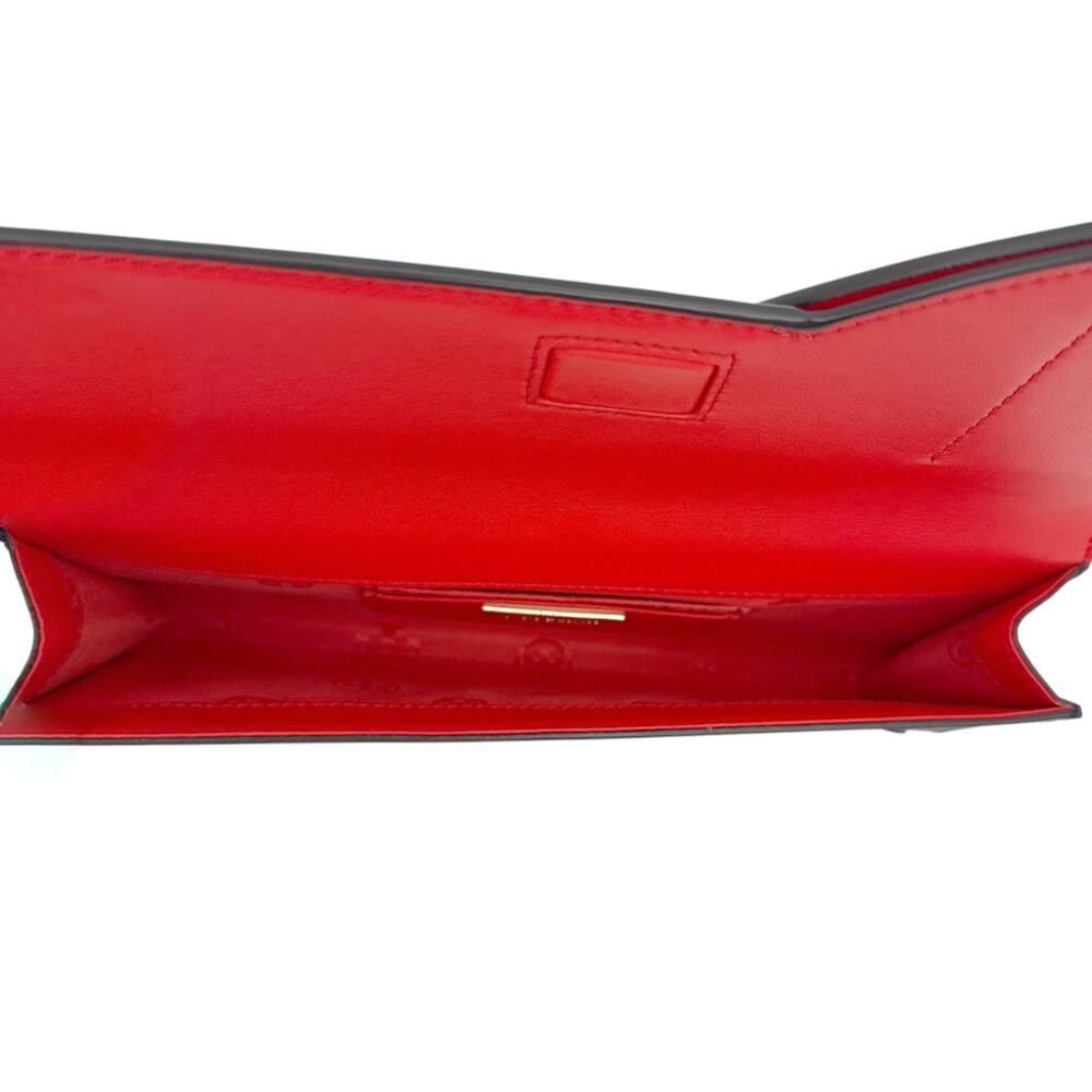 TORY BURCH Leather Heart Clutch in Tory Navy - Picture 9 of 12